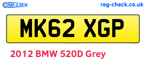 MK62XGP are the vehicle registration plates.