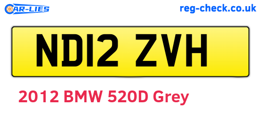 ND12ZVH are the vehicle registration plates.