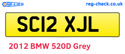 SC12XJL are the vehicle registration plates.