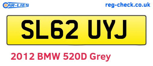 SL62UYJ are the vehicle registration plates.