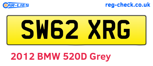 SW62XRG are the vehicle registration plates.