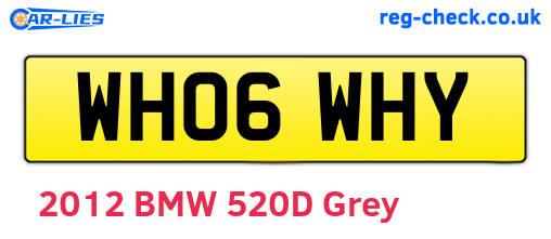 WH06WHY are the vehicle registration plates.