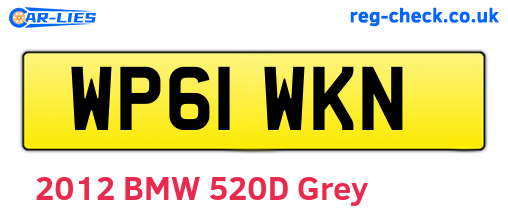 WP61WKN are the vehicle registration plates.