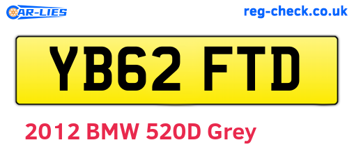 YB62FTD are the vehicle registration plates.