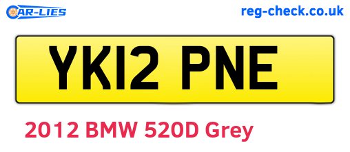YK12PNE are the vehicle registration plates.
