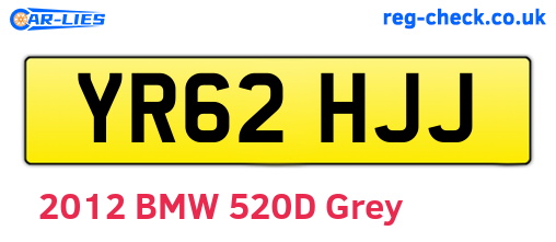 YR62HJJ are the vehicle registration plates.