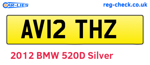 AV12THZ are the vehicle registration plates.