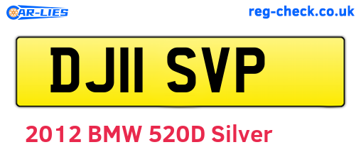 DJ11SVP are the vehicle registration plates.