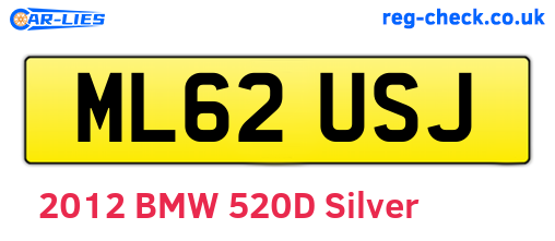 ML62USJ are the vehicle registration plates.