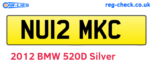 NU12MKC are the vehicle registration plates.
