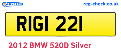 RIG1221 are the vehicle registration plates.