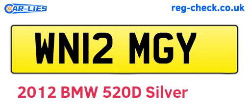 WN12MGY are the vehicle registration plates.