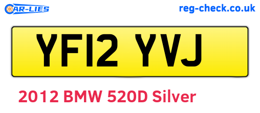 YF12YVJ are the vehicle registration plates.
