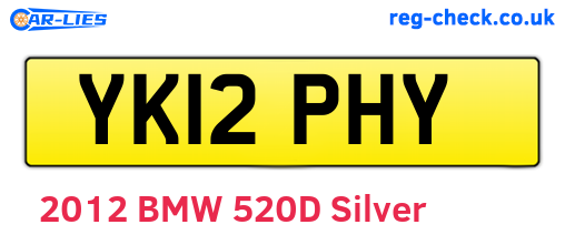 YK12PHY are the vehicle registration plates.