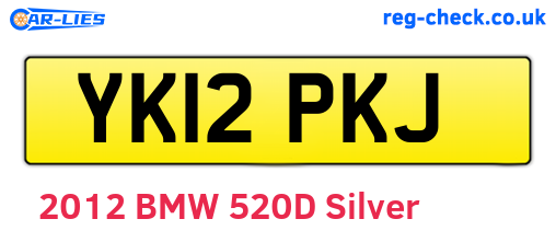 YK12PKJ are the vehicle registration plates.