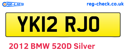 YK12RJO are the vehicle registration plates.