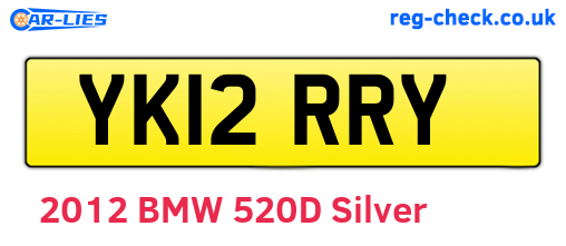 YK12RRY are the vehicle registration plates.