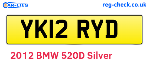 YK12RYD are the vehicle registration plates.