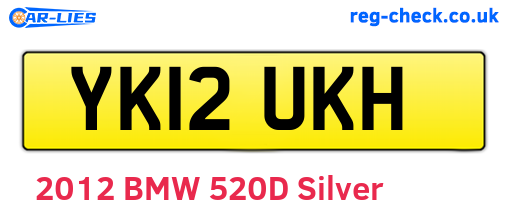 YK12UKH are the vehicle registration plates.
