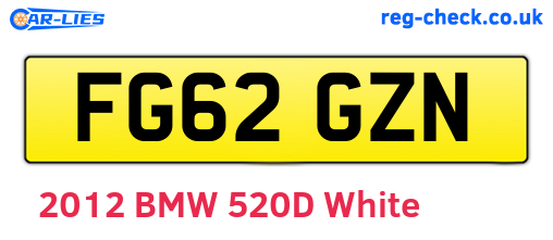 FG62GZN are the vehicle registration plates.