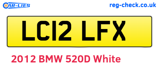 LC12LFX are the vehicle registration plates.