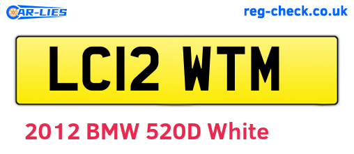 LC12WTM are the vehicle registration plates.