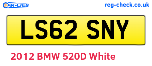 LS62SNY are the vehicle registration plates.