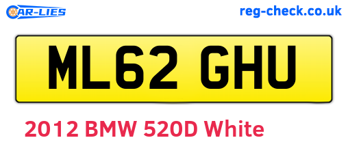 ML62GHU are the vehicle registration plates.