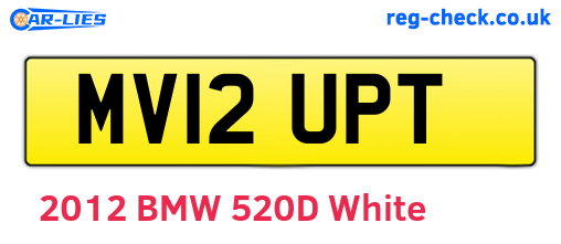 MV12UPT are the vehicle registration plates.