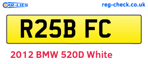 R25BFC are the vehicle registration plates.