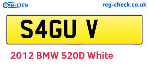 S4GUV are the vehicle registration plates.
