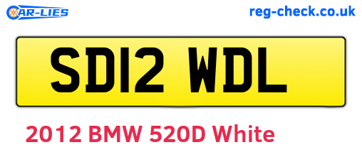 SD12WDL are the vehicle registration plates.
