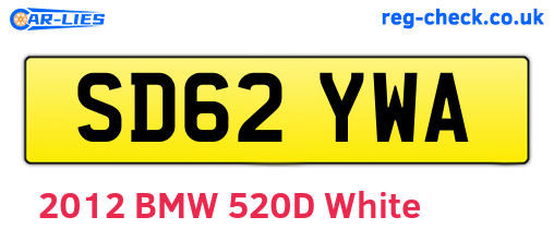 SD62YWA are the vehicle registration plates.