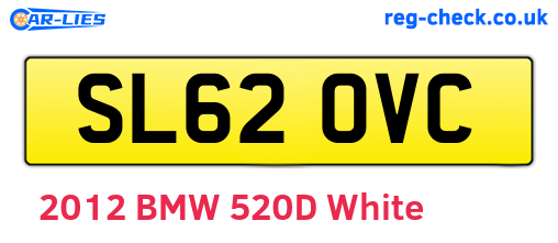 SL62OVC are the vehicle registration plates.