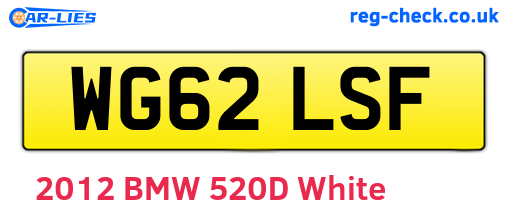 WG62LSF are the vehicle registration plates.