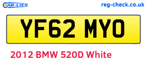 YF62MYO are the vehicle registration plates.