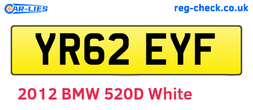 YR62EYF are the vehicle registration plates.