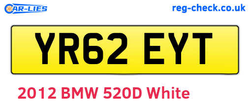 YR62EYT are the vehicle registration plates.