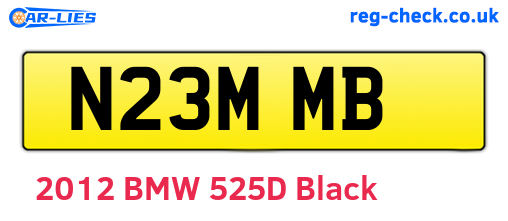 N23MMB are the vehicle registration plates.