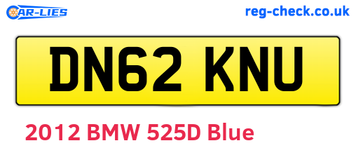 DN62KNU are the vehicle registration plates.