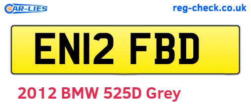 EN12FBD are the vehicle registration plates.