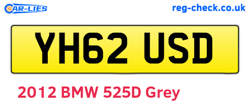 YH62USD are the vehicle registration plates.
