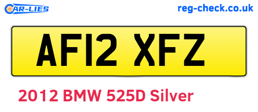 AF12XFZ are the vehicle registration plates.
