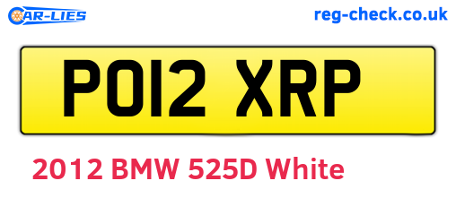 PO12XRP are the vehicle registration plates.
