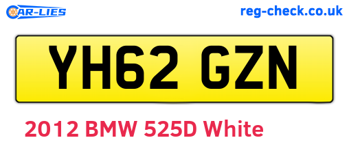 YH62GZN are the vehicle registration plates.