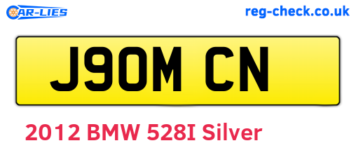 J90MCN are the vehicle registration plates.