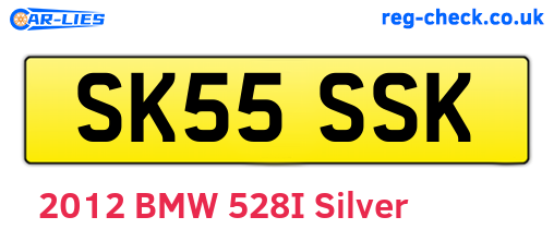 SK55SSK are the vehicle registration plates.