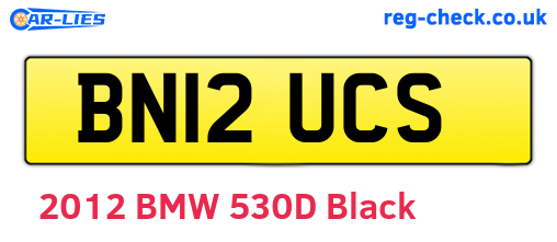BN12UCS are the vehicle registration plates.
