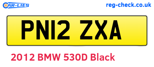 PN12ZXA are the vehicle registration plates.