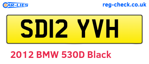 SD12YVH are the vehicle registration plates.